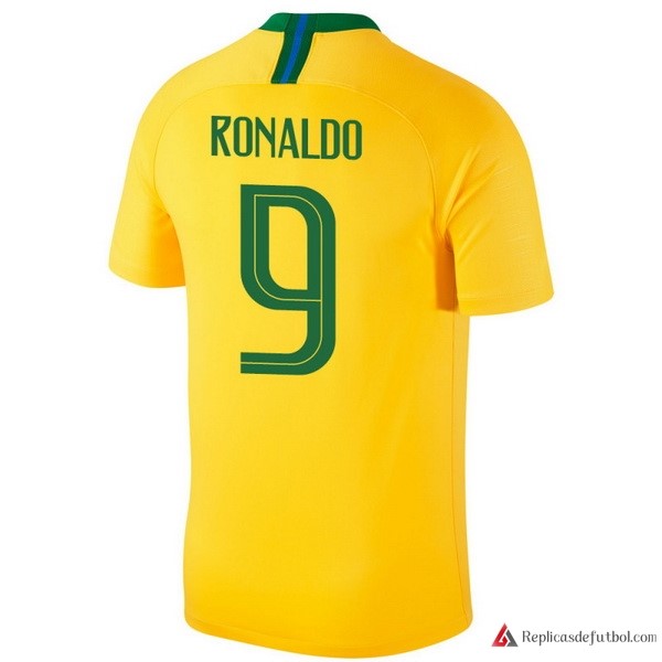 Camiseta Seleccion Brasil Primera equipación Ronaldo 2018 Amarillo